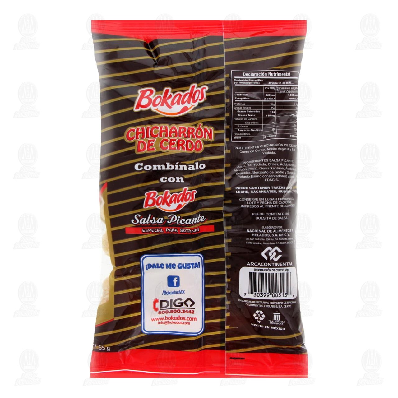 Chicharr&oacute;n de Cerdo Bokados, 55 gr. image number 1
