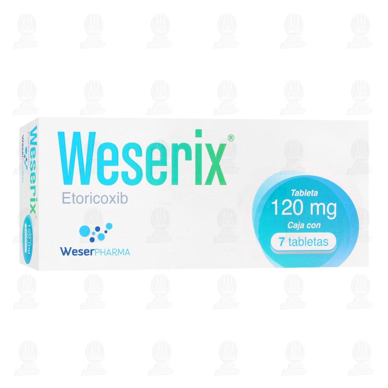 Imagen para Weserix 120 mg, 7 Tabletas.