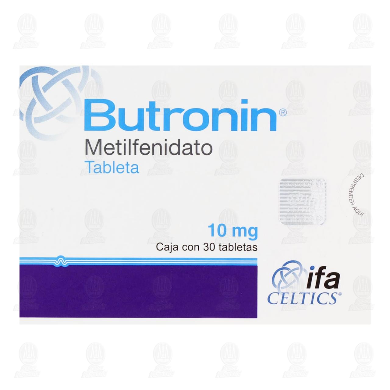 Butronin 10 mg, 30 Tabletas. image number 1