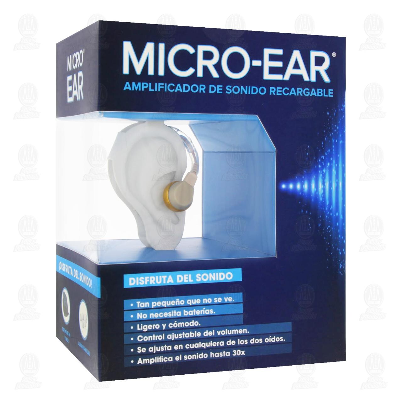 Amplificador de Sonido Micro-EAR Recargable, 1 pz.
