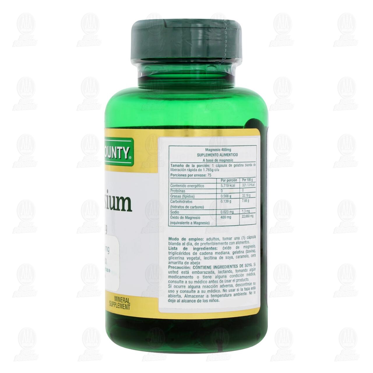 Nature's Bounty Magnesio 400 mg, 75 C&aacute;psulas. image number 2