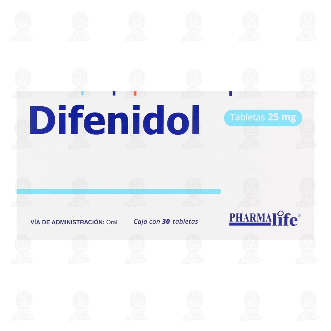 Difenidol 25 mg, 30 Tabletas Pharmalife. image number 1