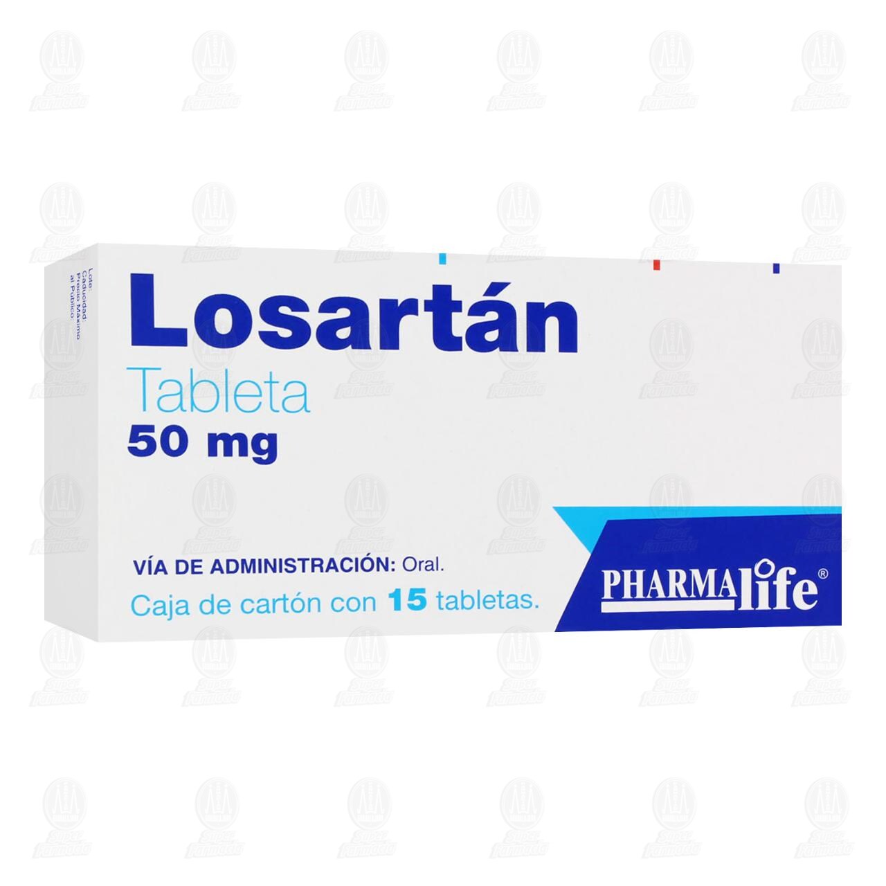 Losart&aacute;n 50 mg, 15 Tabletas Pharmalife. image number 0