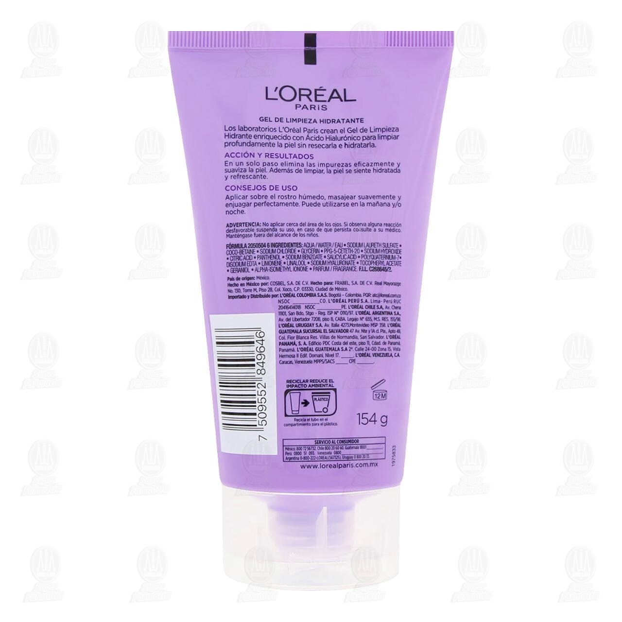 Gel de Limpieza L'Or&eacute;al Paris Revitalift &Aacute;cido Hialur&oacute;nico, 150 ml. image number 1