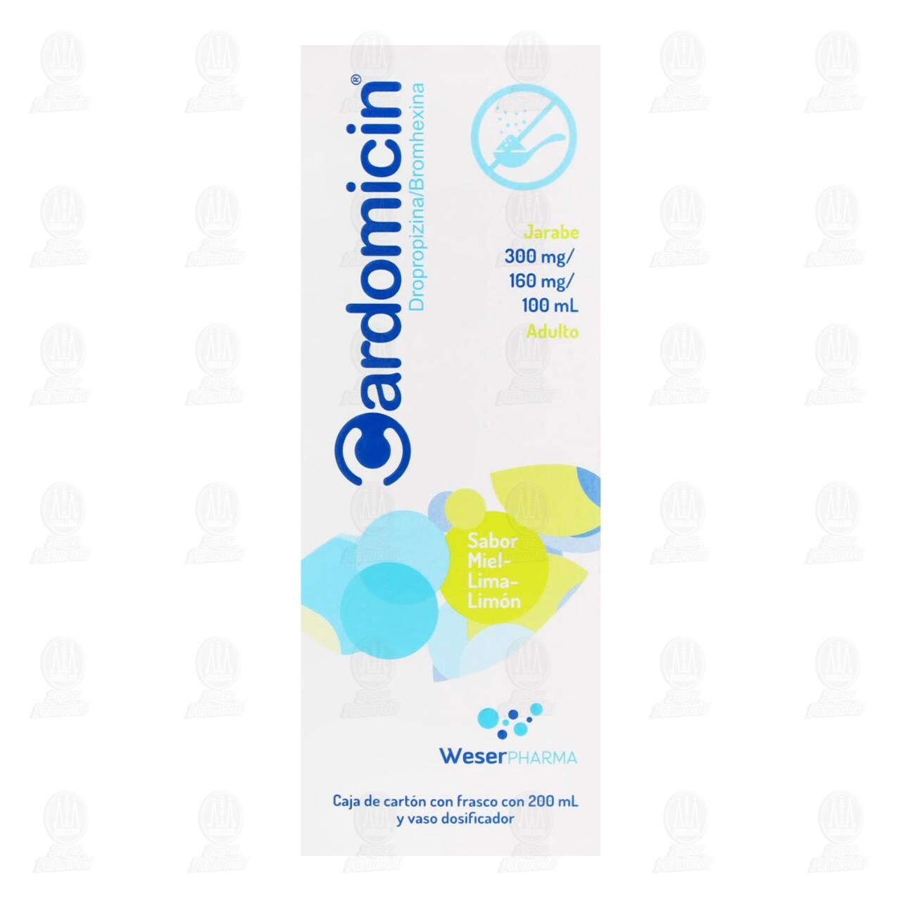 Cardomicin 300mg/160mg/100ml Adulto Jarabe, 200 ml. image number 1