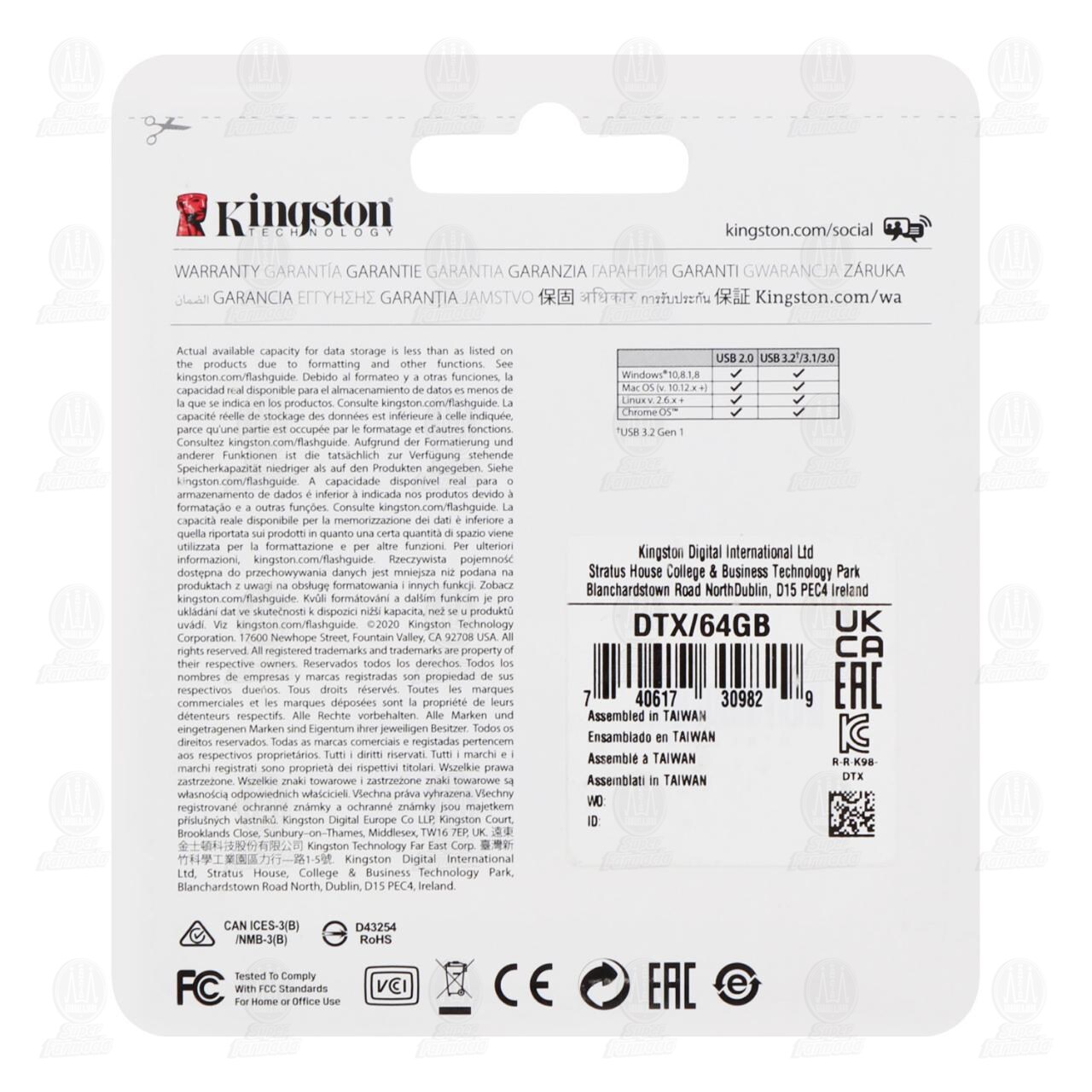 Memoria Kingston DataTraveler Exodia USB 3.2 de 64GB, 1 pz. image number 1