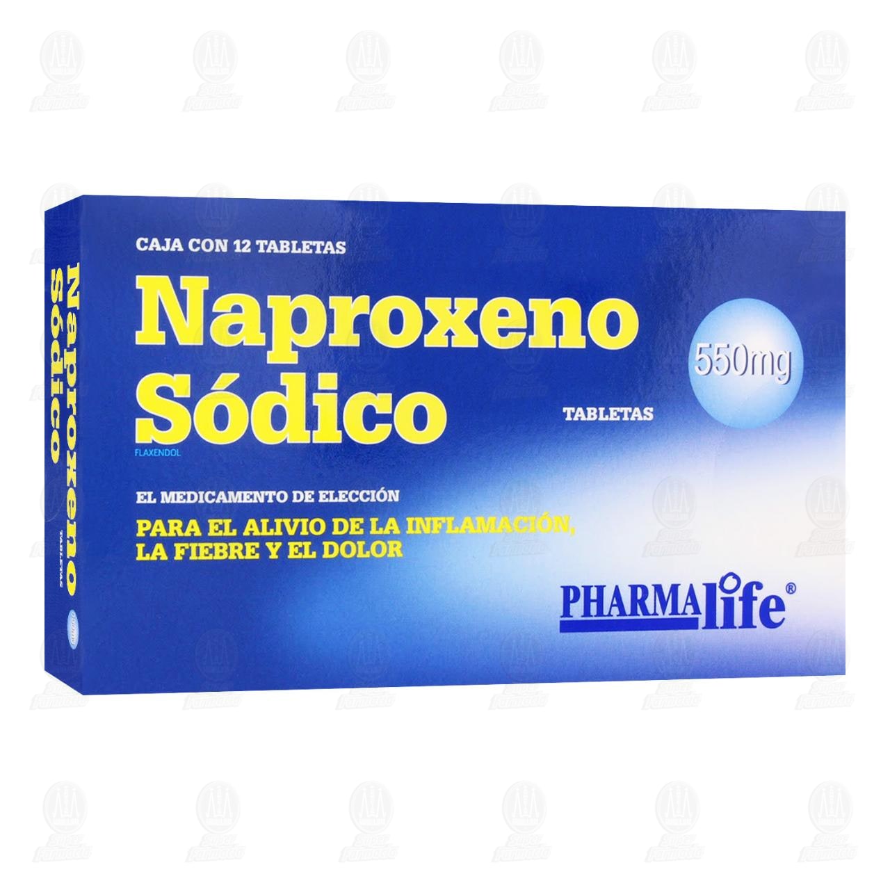 Naproxeno S&oacute;dico 550 mg, 12 Tabletas Pharmalife. image number 0