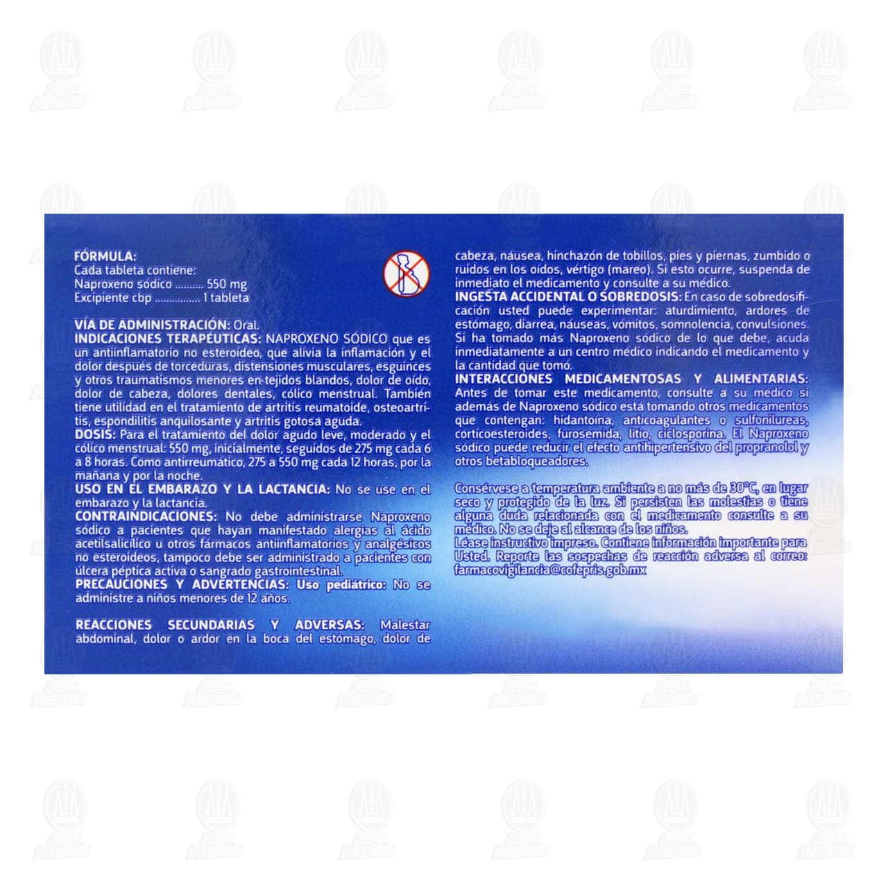 Naproxeno S&oacute;dico 550 mg, 12 Tabletas Pharmalife. image number 2