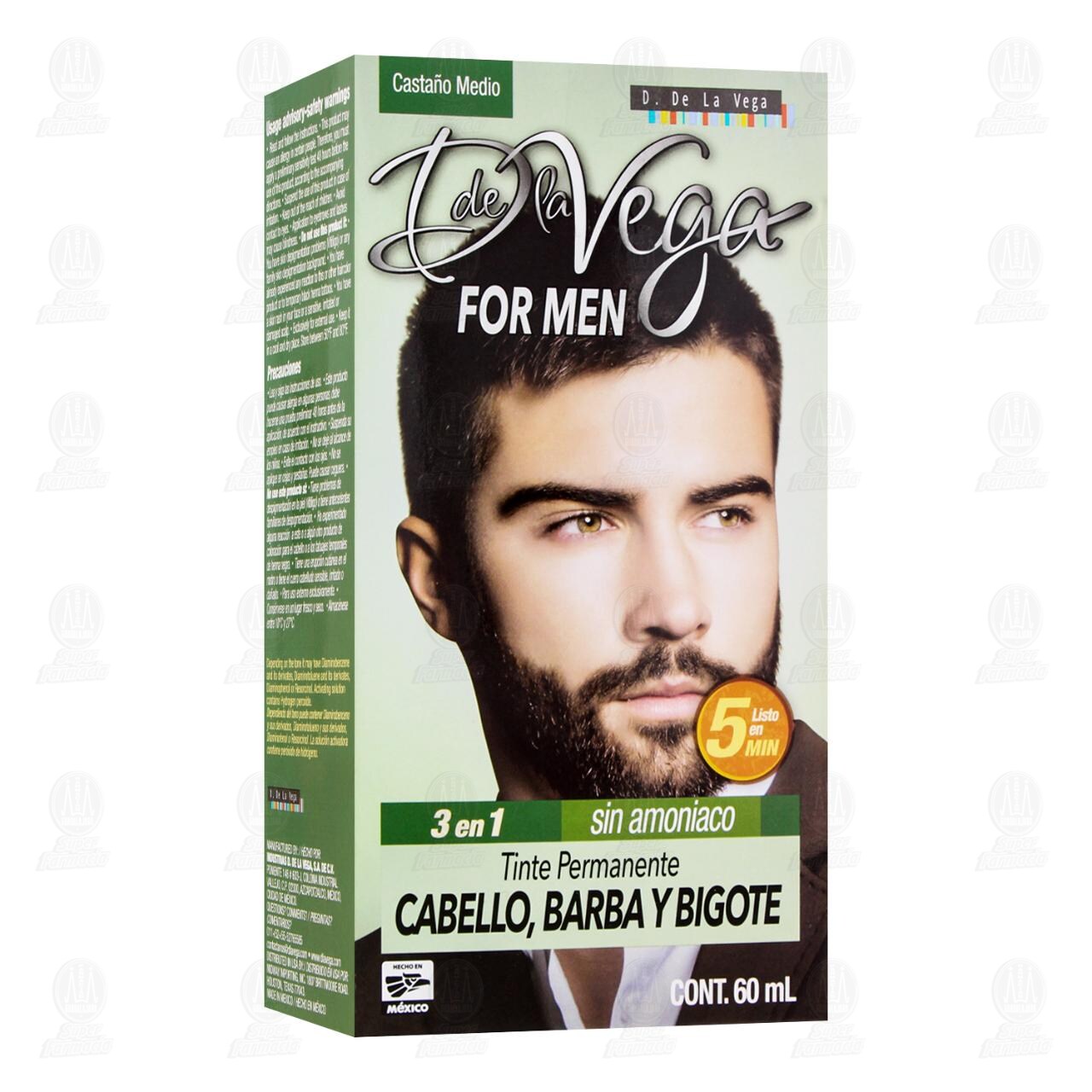 Tinte D de la Vega For Men Casta&ntilde;o Medio, 1 pz. image number 0