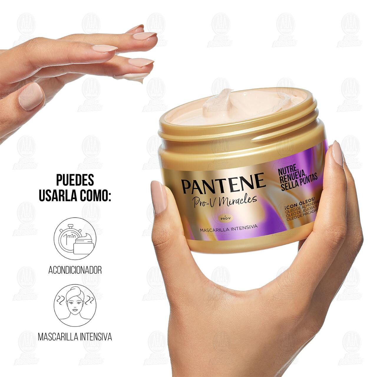 Mascarilla Intensiva Pantene Pro-V Miracles para Cabello Seco, 300 ml. image number 4