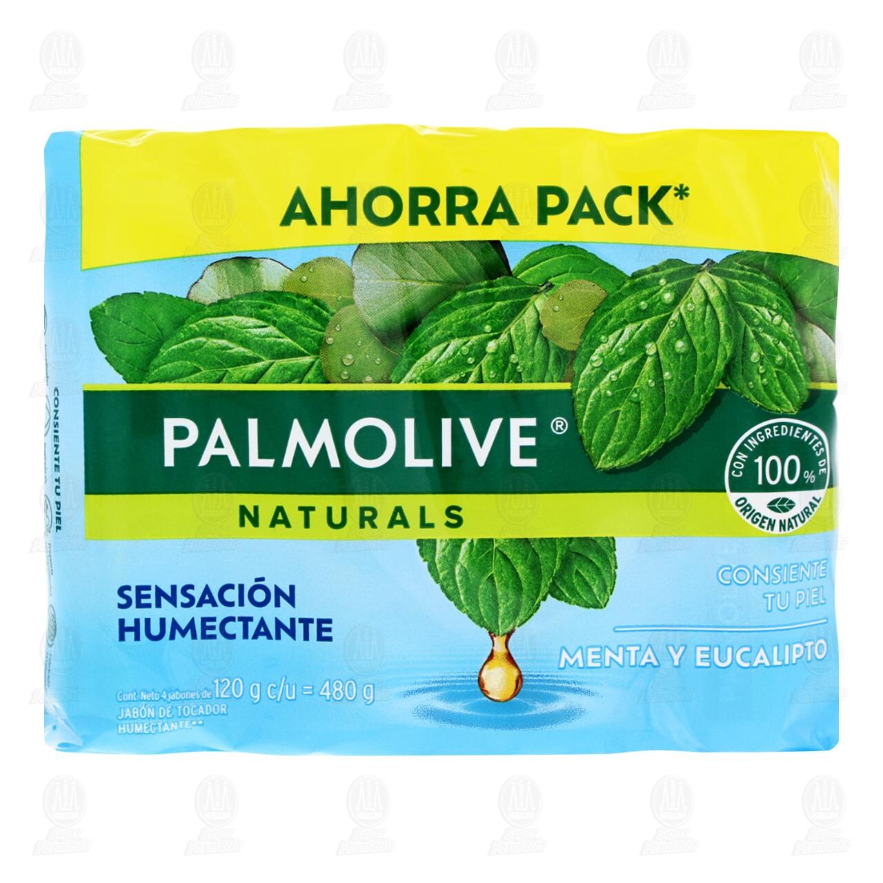 Pack Jab&oacute;n de Tocador Palmolive Naturals Menta y Eucalipto, 4 pzas de 120 gr c/u. image number 1