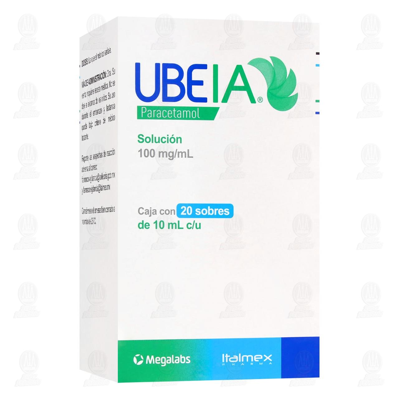 Ubeia 100mg/ml Soluci&oacute;n, 20 Sobres de 10 ml c/u. image number 0