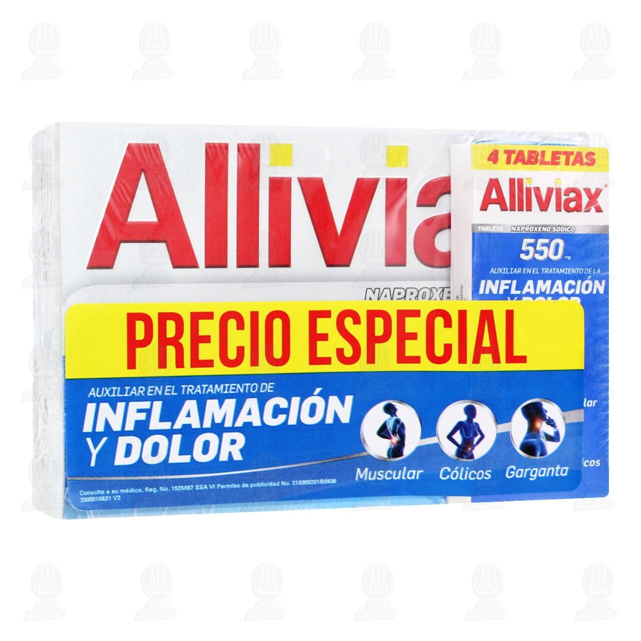Pack Alliviax 550 mg, 10 Tabletas + 4 Tabletas a Precio Especial, 14 Tabletas. image number 0
