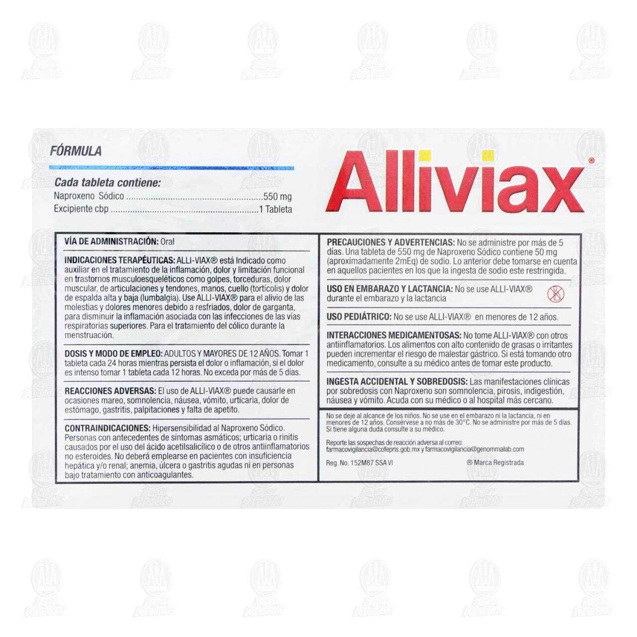 Pack Alliviax 550 mg, 10 Tabletas + 4 Tabletas a Precio Especial, 14 Tabletas. image number 2