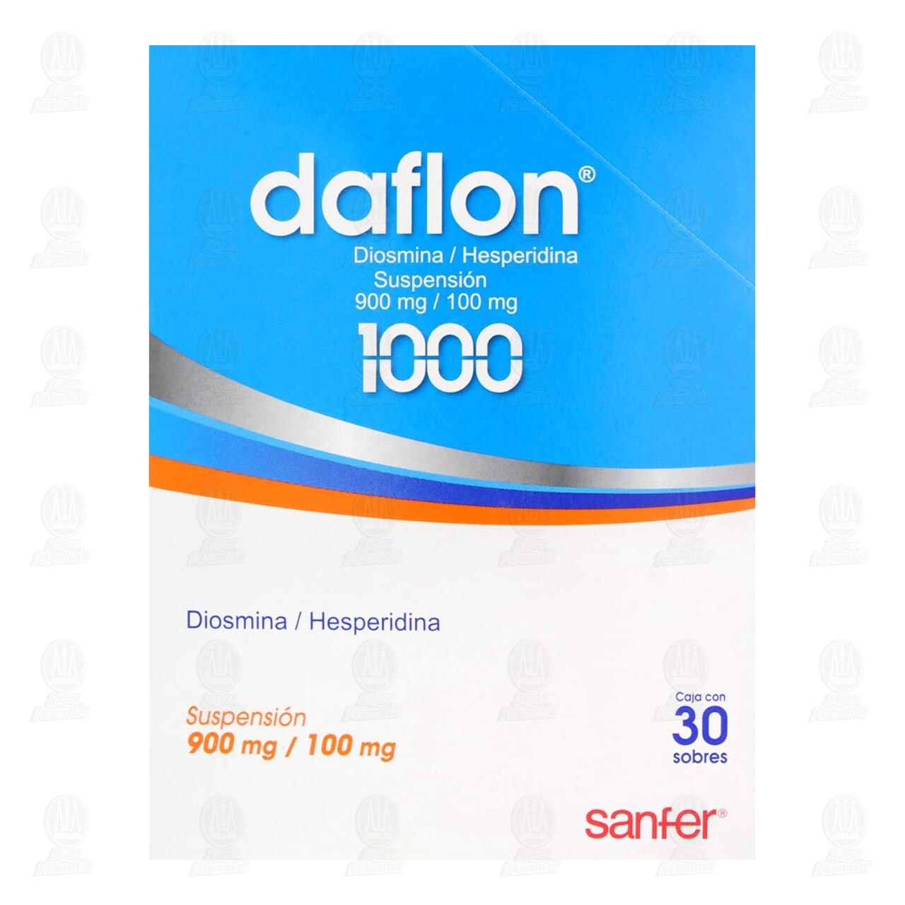 Daflon 1000 900mg/100mg Suspensi&oacute;n, 30 Sobres. image number 1
