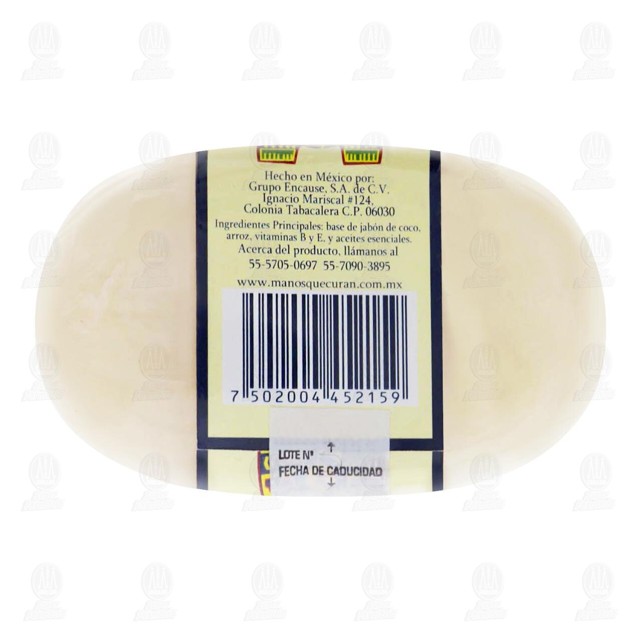 Jab&oacute;n Org&aacute;nico Manos que Curan de Arroz, 100 gr. image number 1