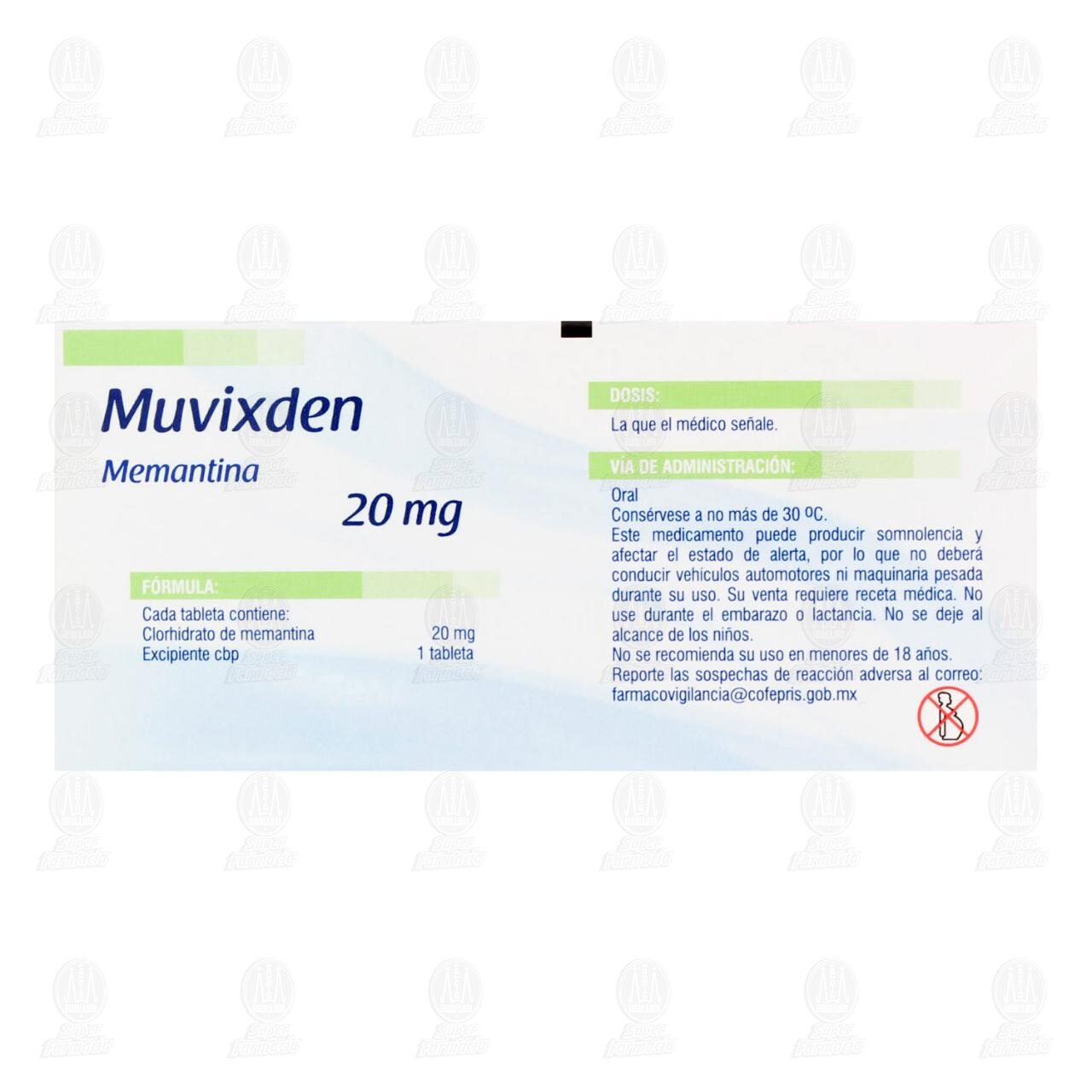 Muvixden 20 mg, 14 Tabletas. image number 2
