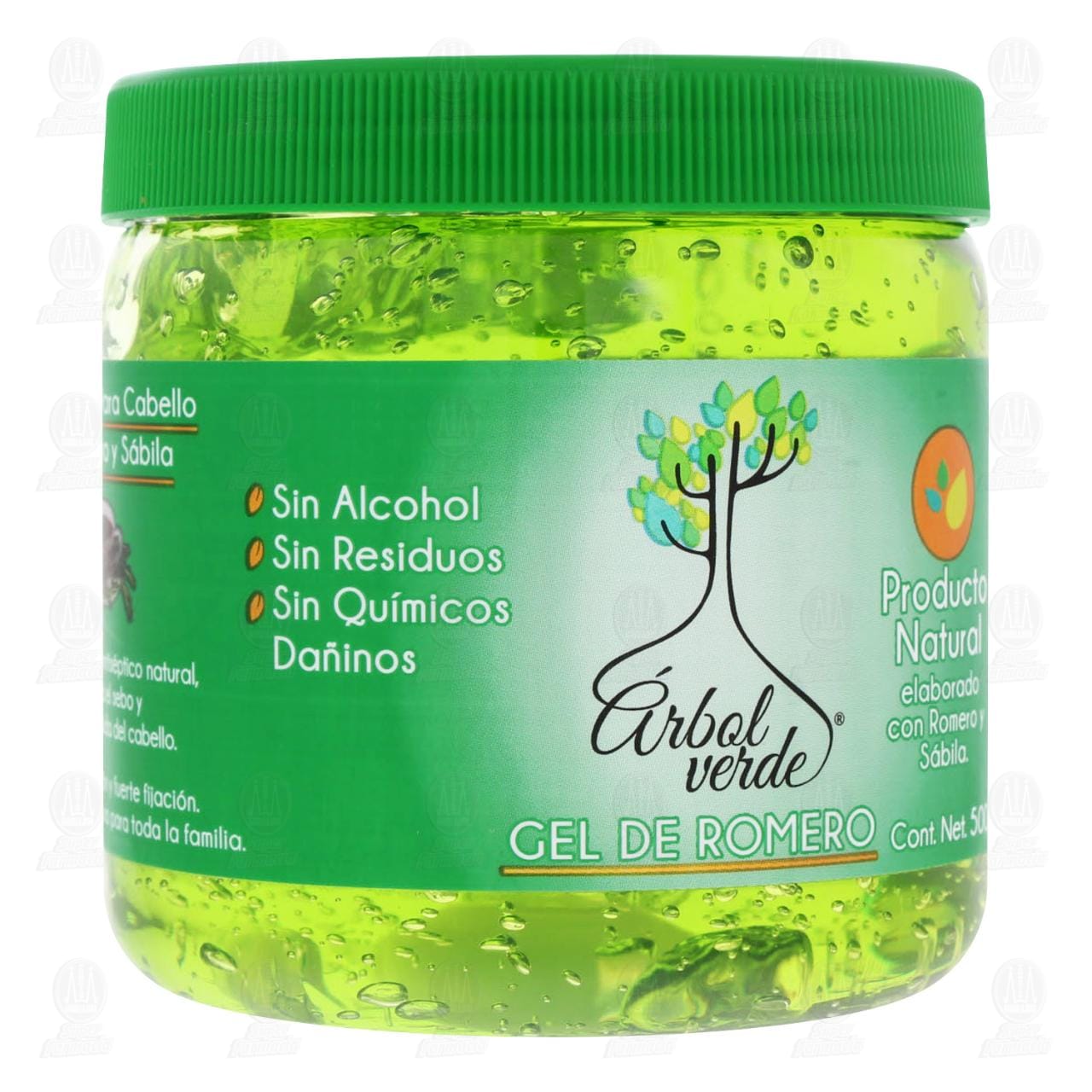 Gel para Cabello Árbol Verde de Romero, 500 gr.