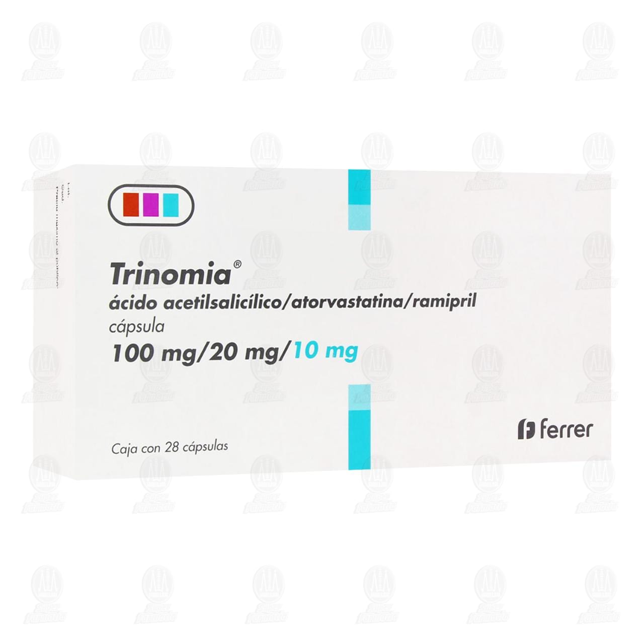 Imagen para Trinomia 100mg/20mg/10mg 28 Cápsulas