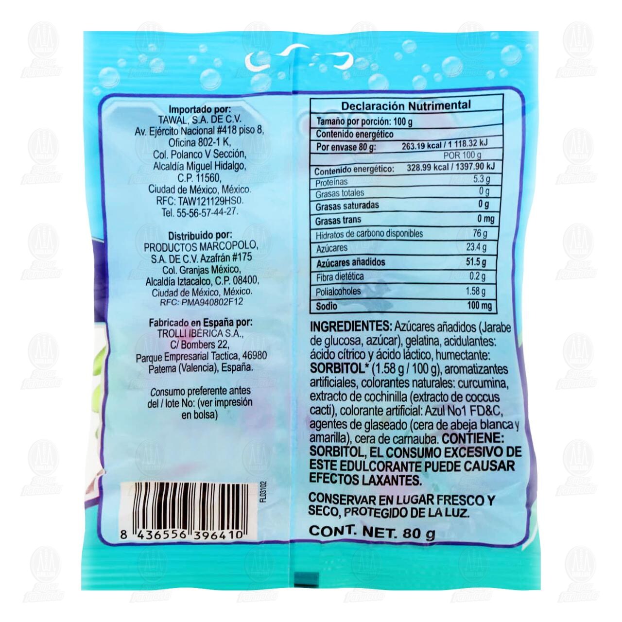 Gomitas eFrutti Octopus, 80 gr. image number 1