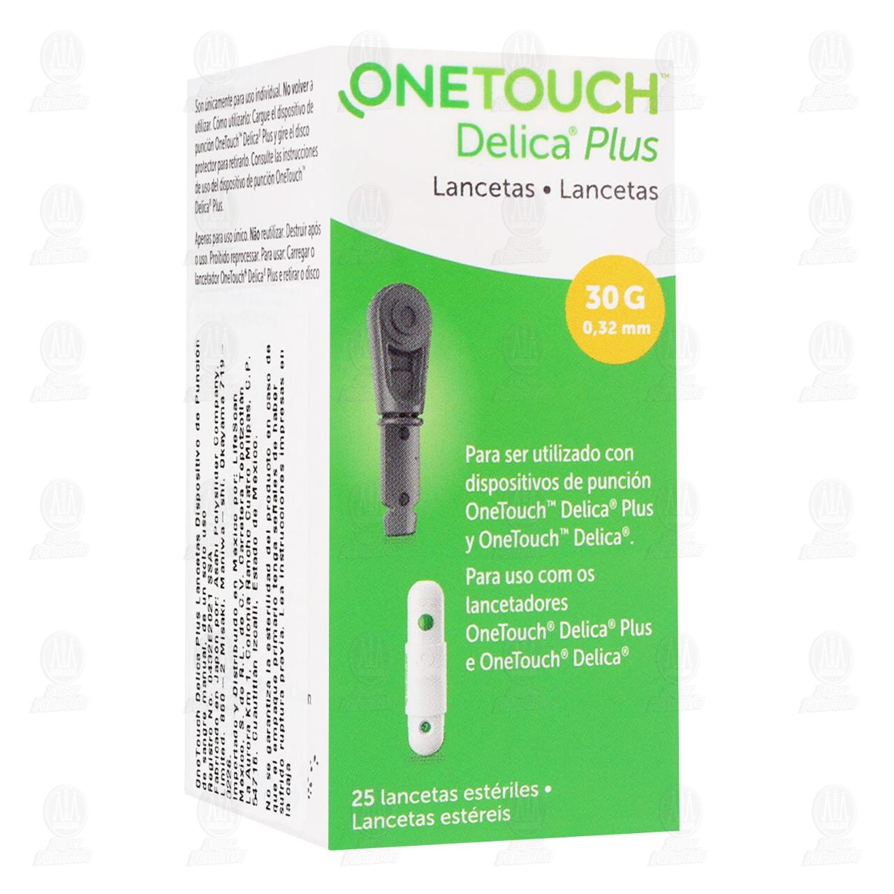 One Touch Delica Plus Lancetas, 25 pzas.