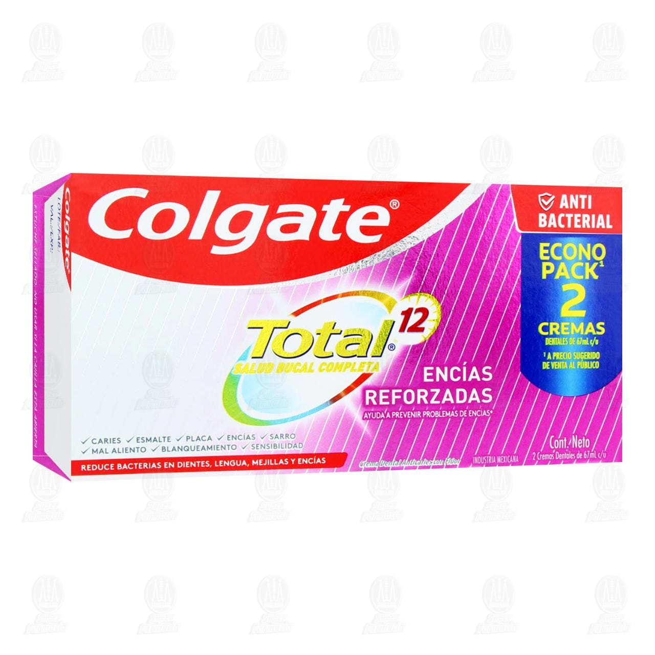Imagen para Pack Pasta Dental Colgate Total 12 Encías Reforzadas, 2 pzas de 67 ml c/u.