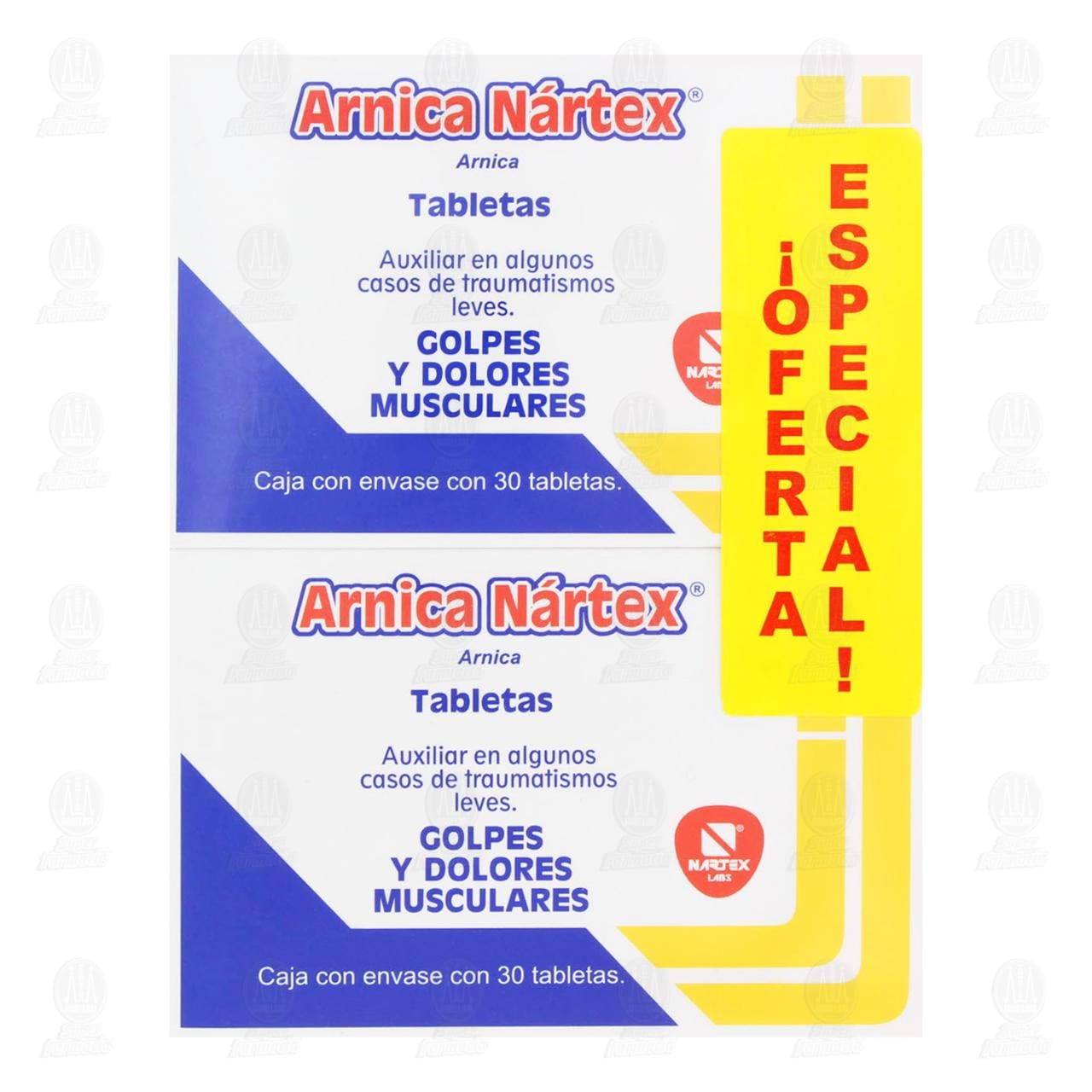 Pack Arnica N&aacute;rtex, 2 Cajas de 30 Tabletas C/U. image number 1