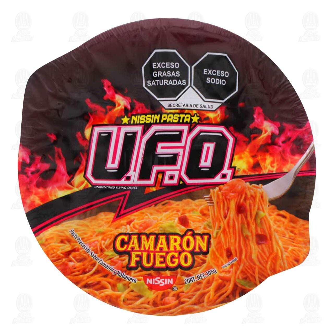 Pasta Nissin U.F.O. Camar&oacute;n Fuego, 105 gr. image number 0