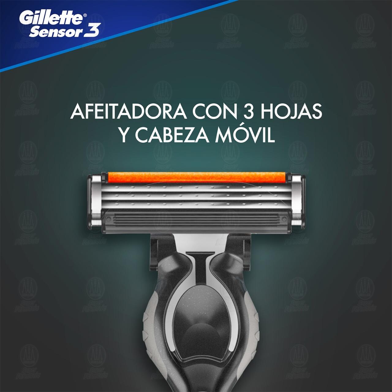 M&aacute;quina para Afeitar Gillette Sensor 3 con 6 Cartuchos, 7 pzas. image number 3