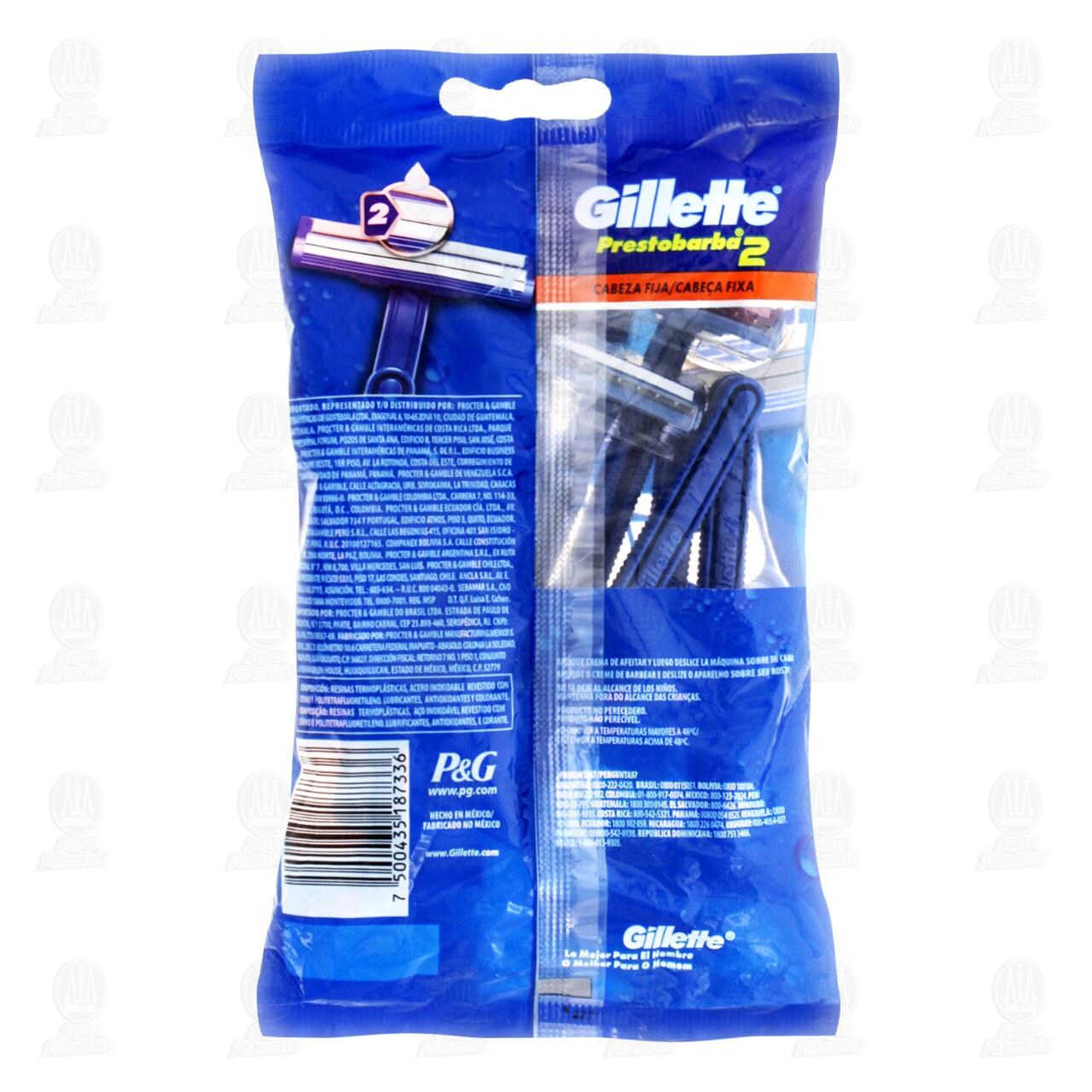 M&aacute;quinas para Afeitar Desechables Gillette Prestobarba 2, 10 pzas. image number 1