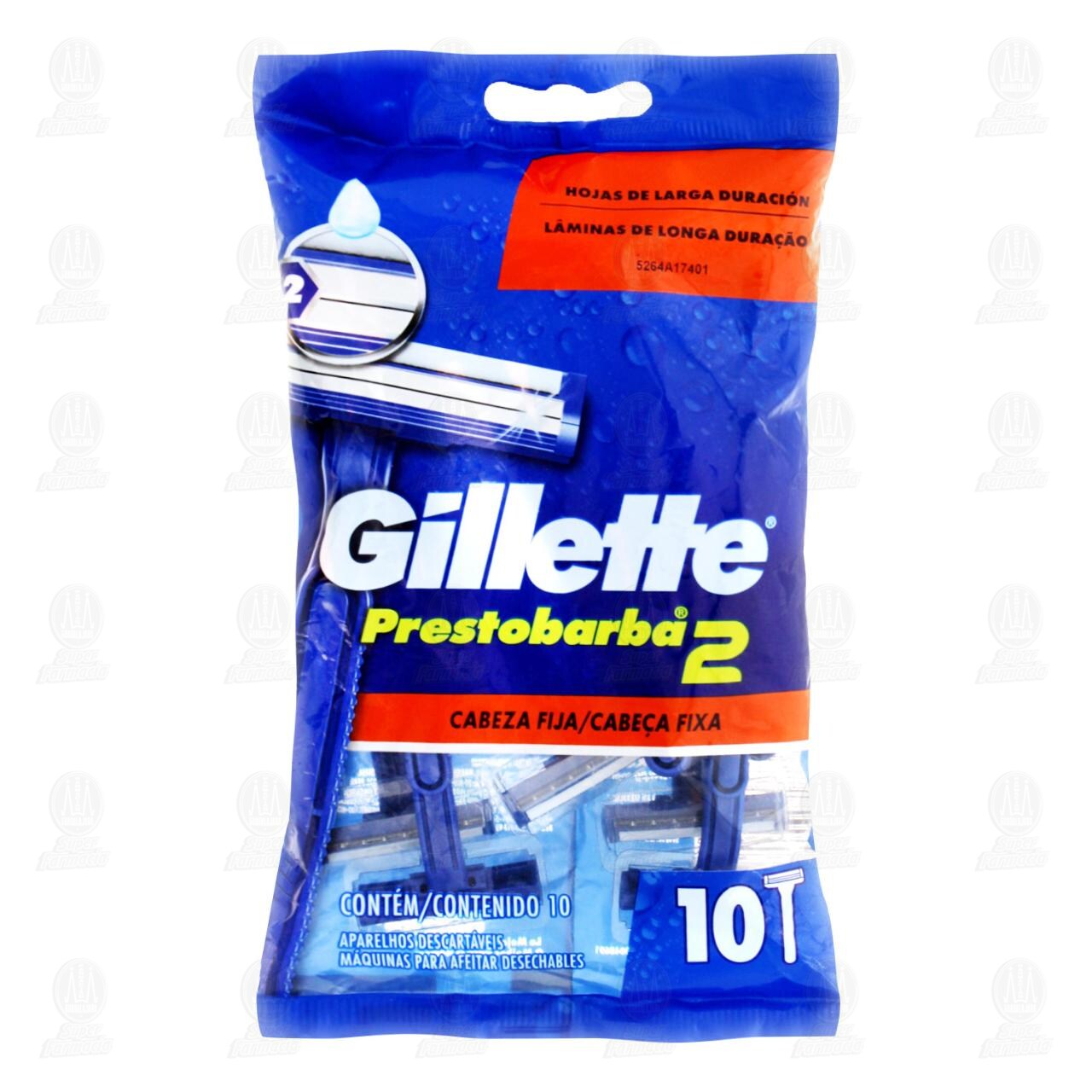 M&aacute;quinas para Afeitar Desechables Gillette Prestobarba 2, 10 pzas. image number 0