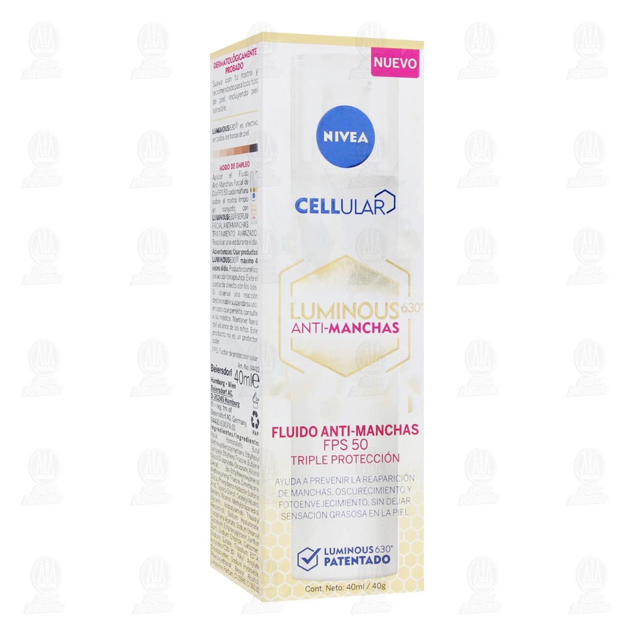 Fluido Nivea Cellular Luminous 630 Anti-Manchas FPS 50, 40 ml.