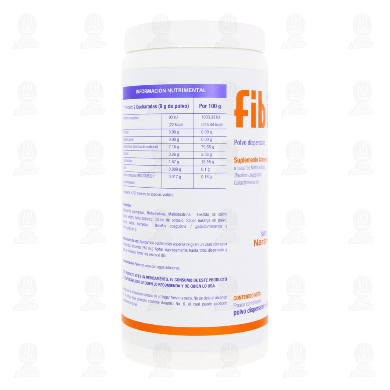 Suplemento Alimenticio Fibiomet Polvo Sabor Naranja, 270 gr. image number 2