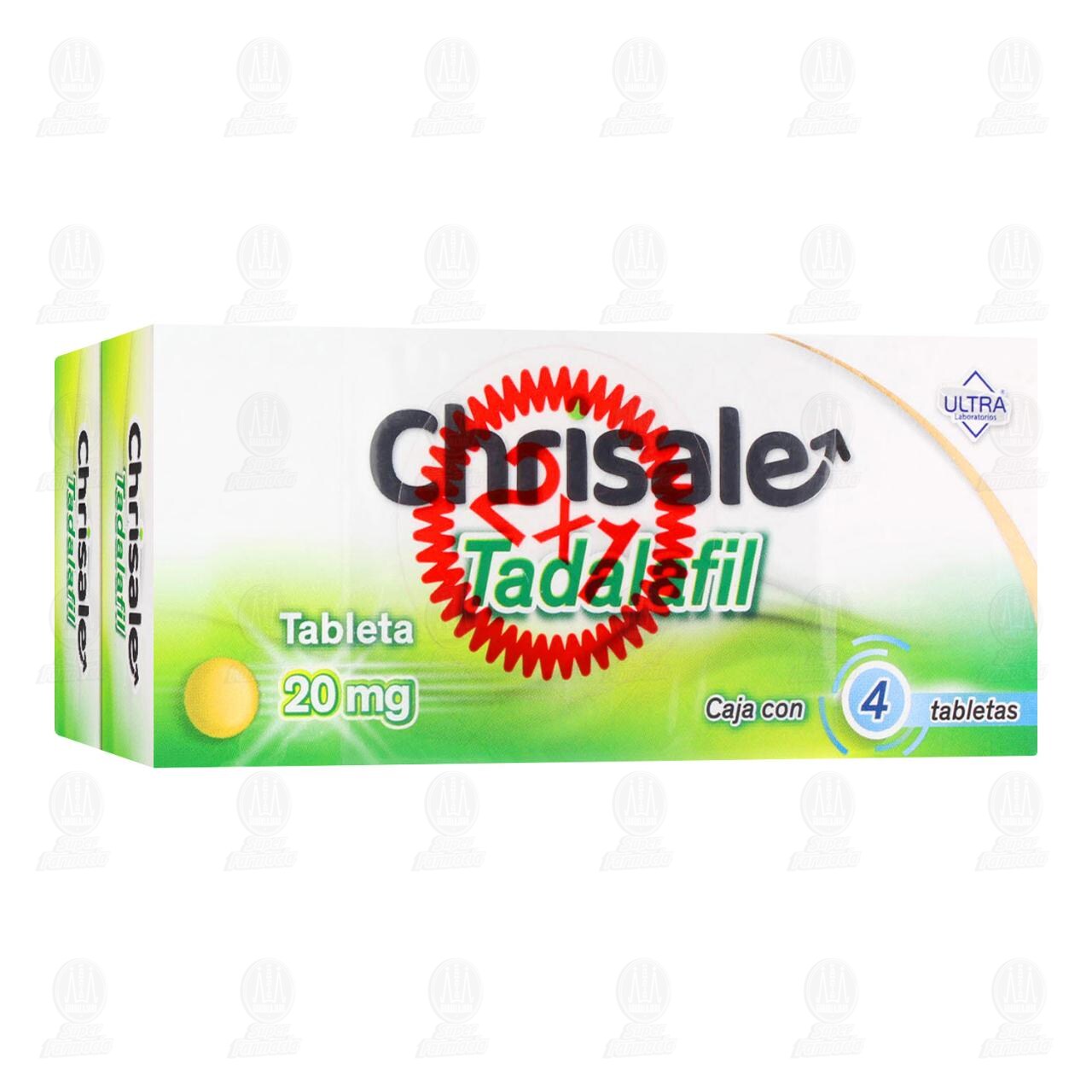 Pack Chrisale 20 mg, 2 Cajas con 4 Tabletas c/u.