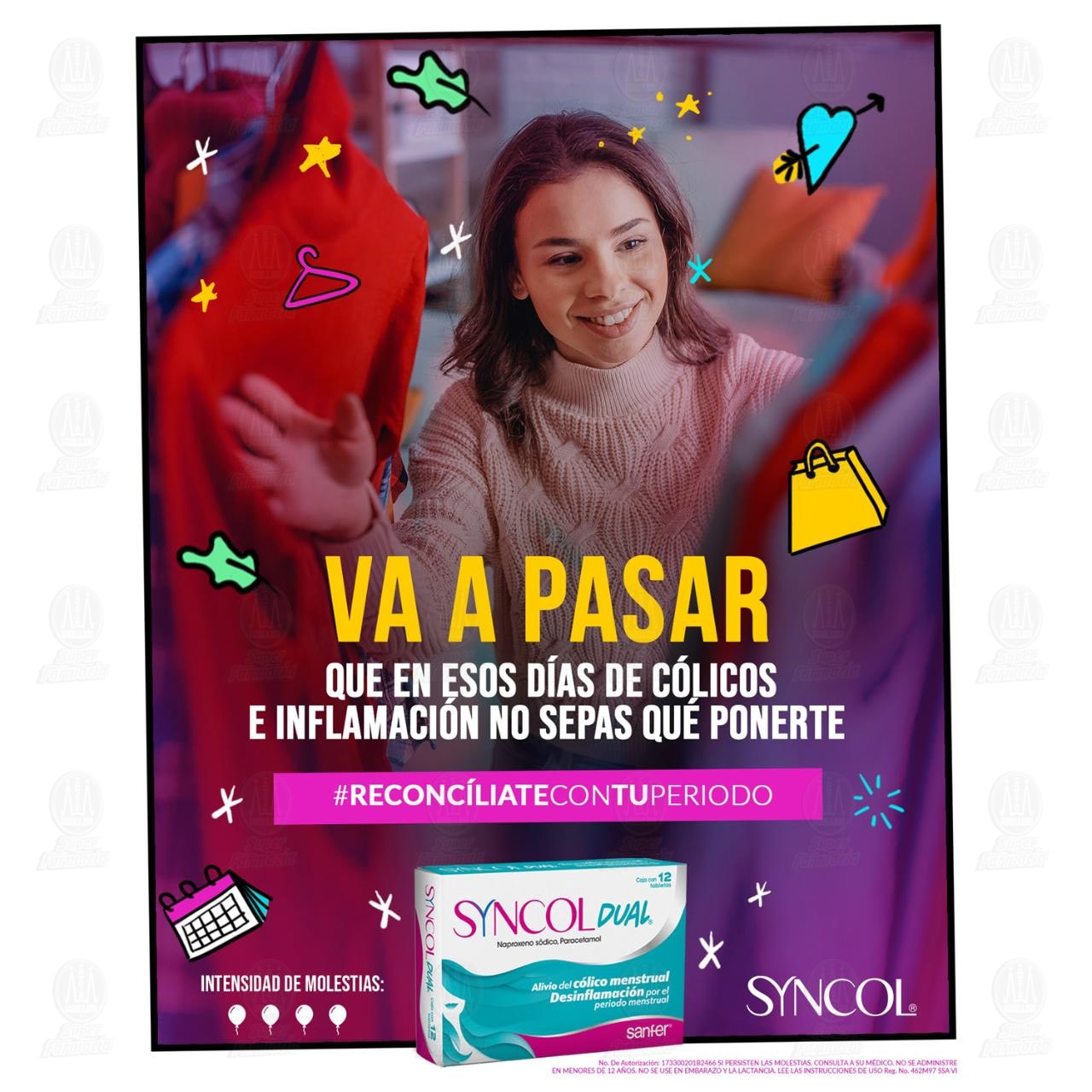 Syncol Dual 275mg/300mg, 12 Tabletas. image number 4
