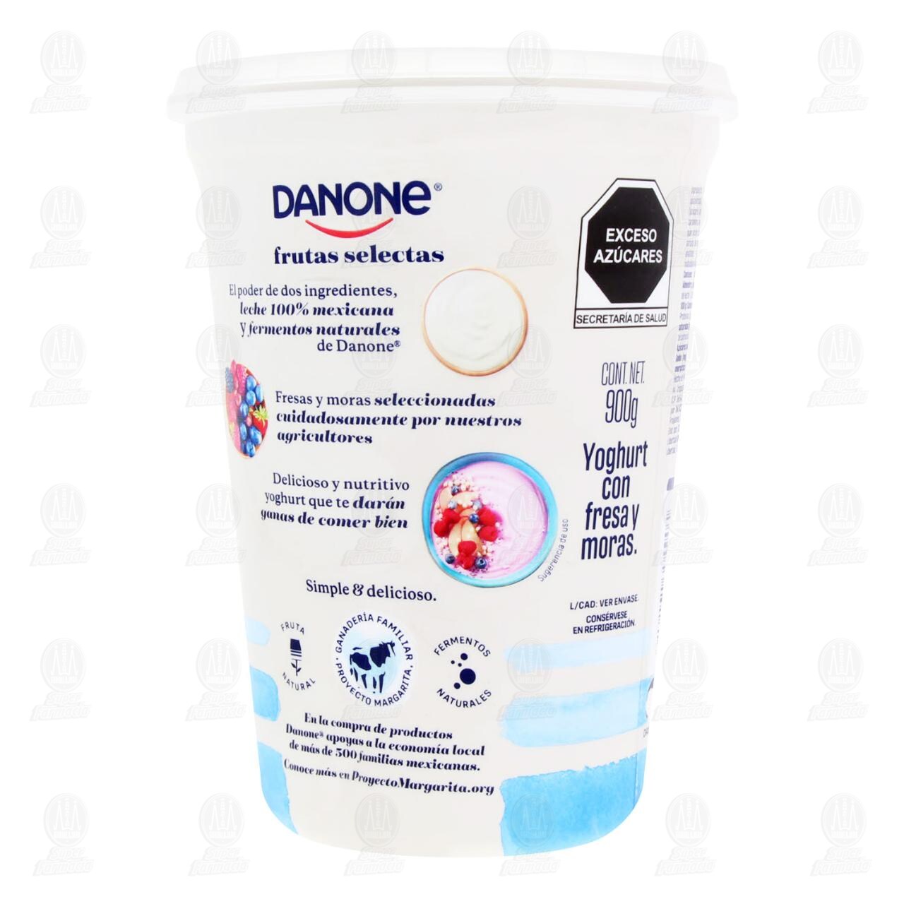 Yoghurt Danone Frutas Selectas con Fresa y Moras, 900 gr. image number 2
