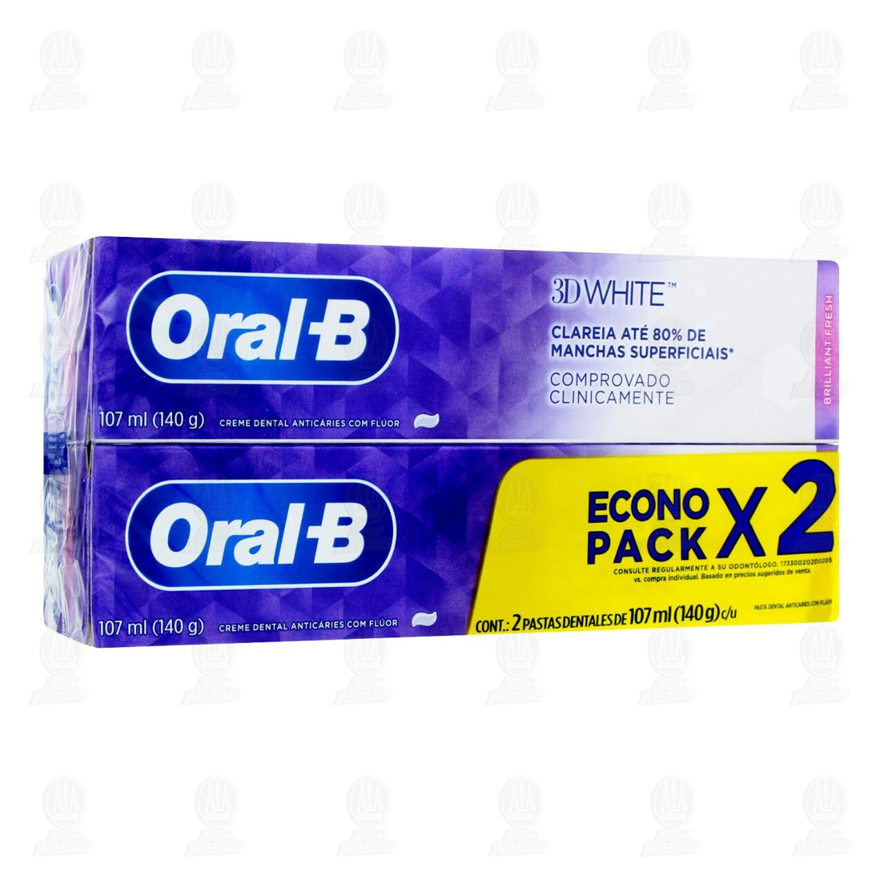 Pack Pasta Dental Oral-B 3D White, 2 pzas.