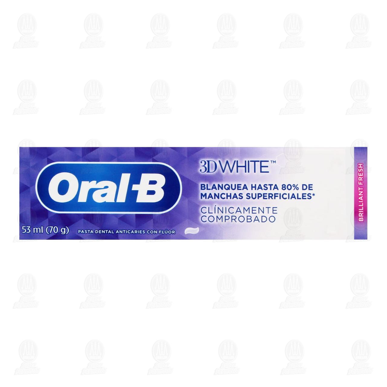 Pasta Dental Anticaries con Fl&uacute;or Oral-B 3D White Brilliant Fresh, 53 ml. image number 1