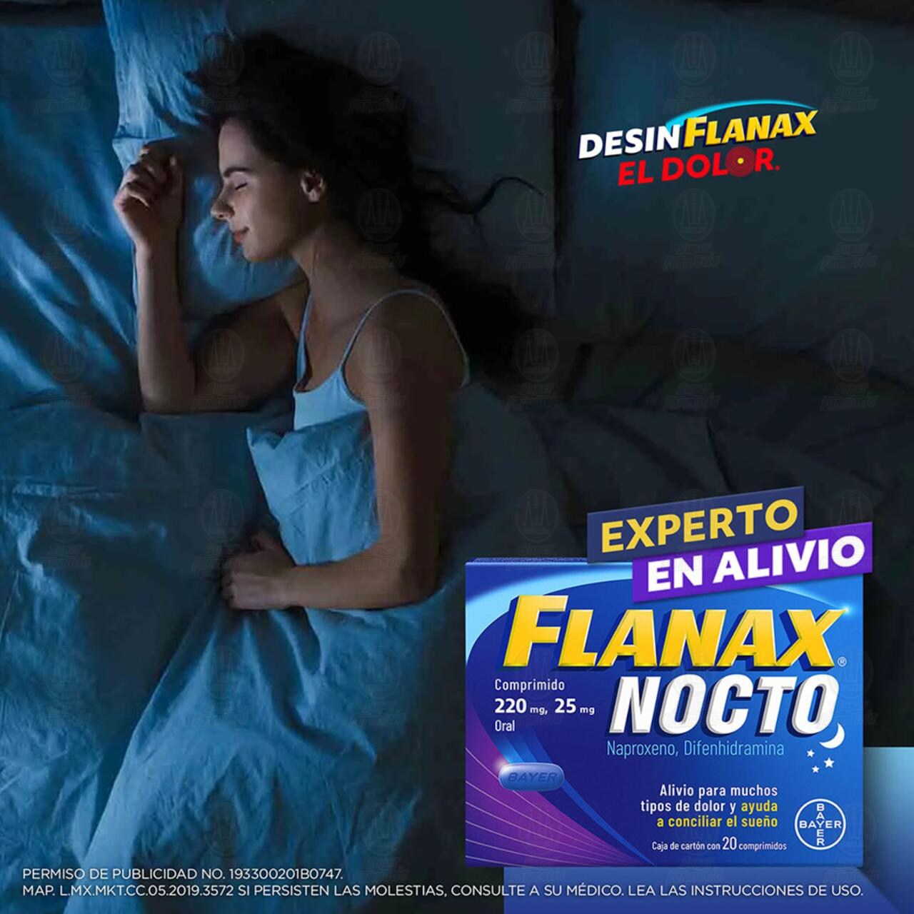 Flanax Nocto 220mg/25mg, 20 Comprimidos. image number 4