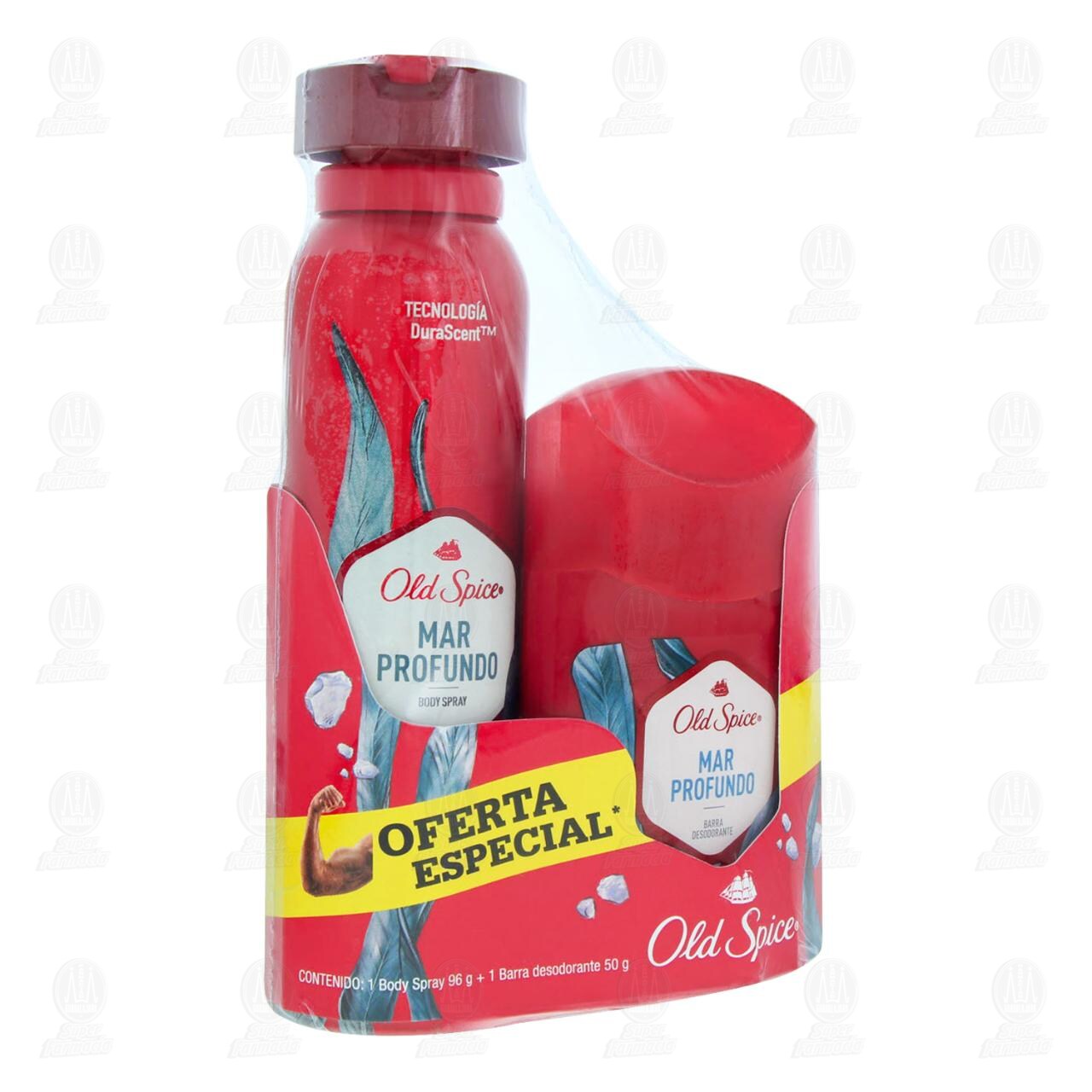 Pack Desodorantes Old Spice Mar Profundo en Aerosol de 96 gr + Barra de 50 gr, 2 pzas. image number 0