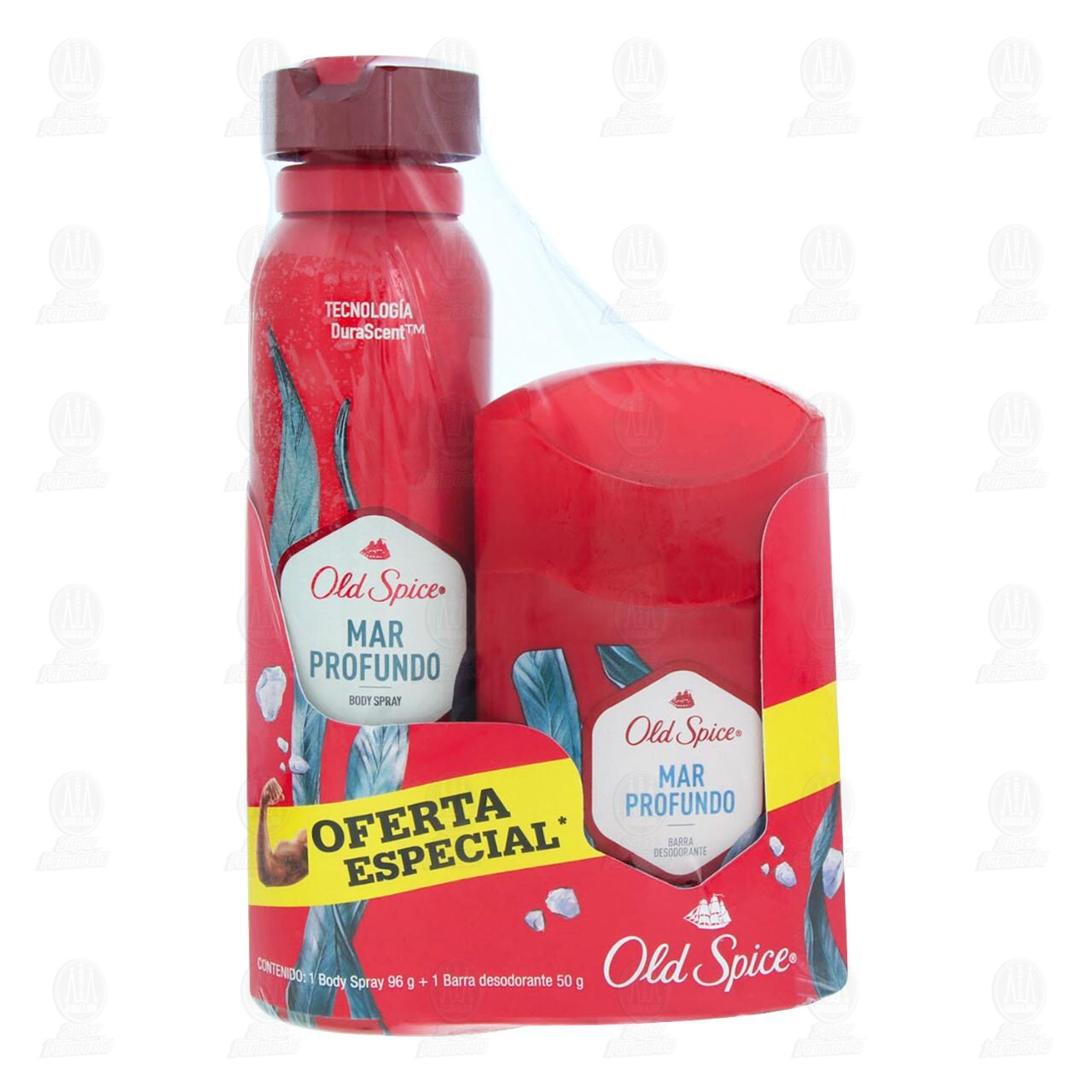 Pack Desodorantes Old Spice Mar Profundo en Aerosol de 96 gr + Barra de 50 gr, 2 pzas. image number 1