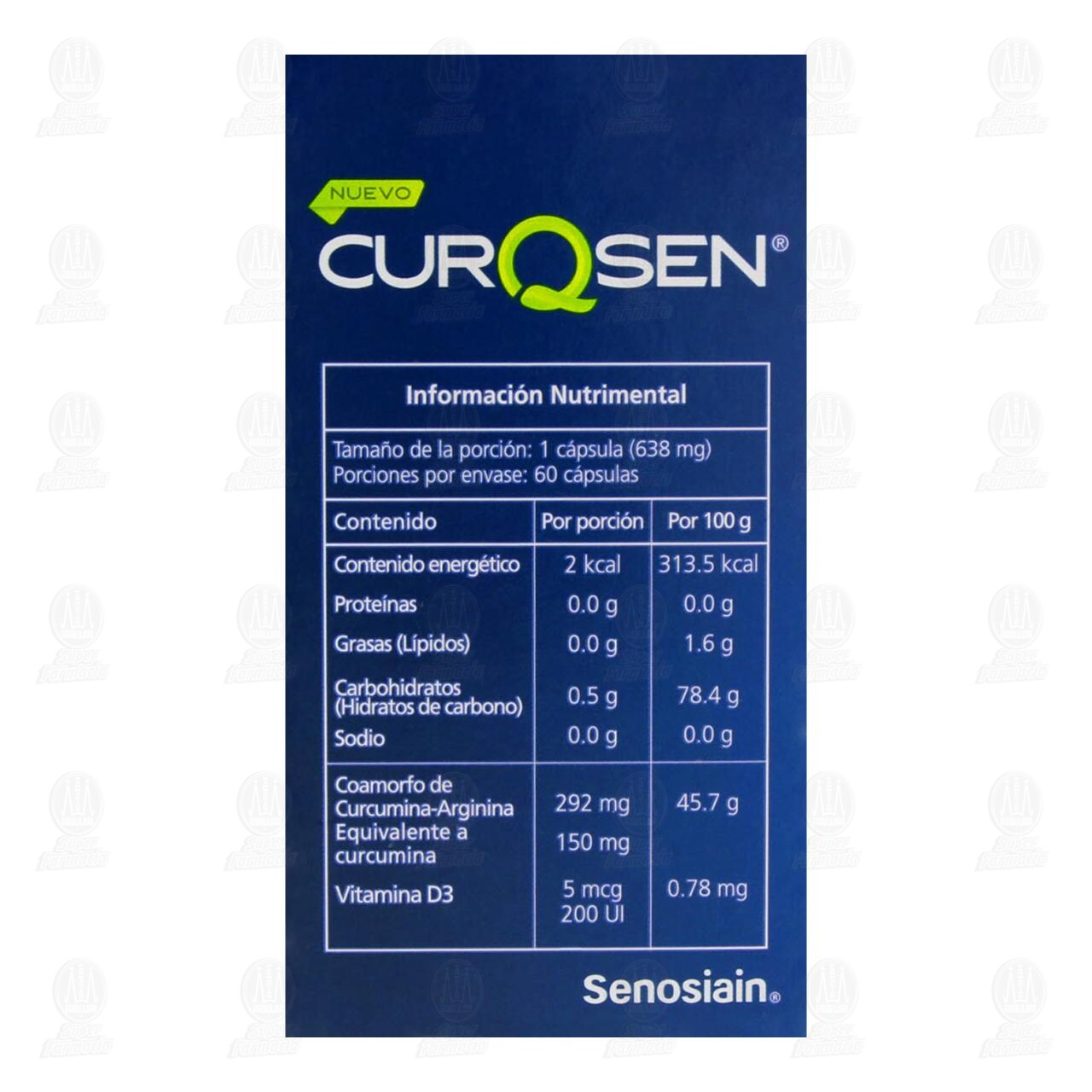 Curqsen Suplemento Alimenticio, 60 C&aacute;psulas. image number 2