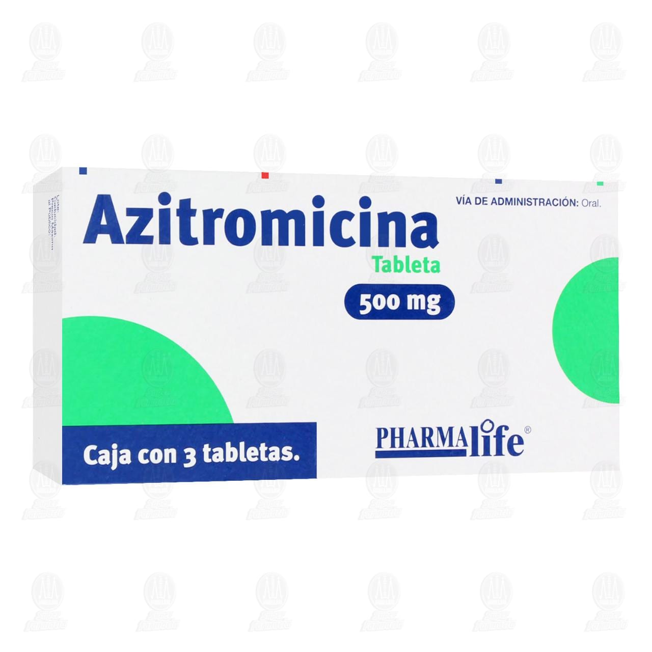 Azitromicina 500 mg, 3 Tabletas Pharmalife. image number 0