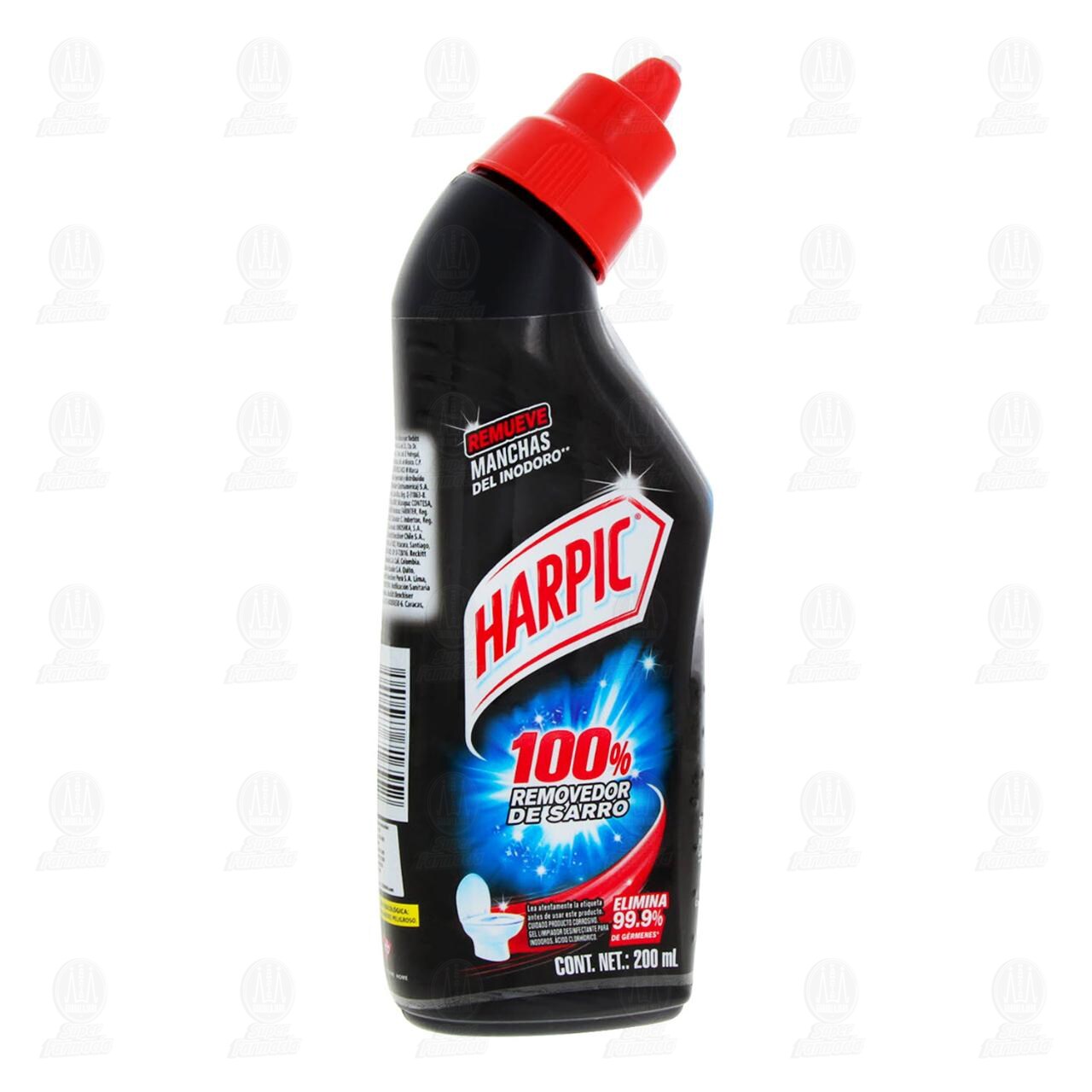 Harpic Limpiador L&iacute;quido de Inodoro 100% Removedor de Sarro, 200 ml.