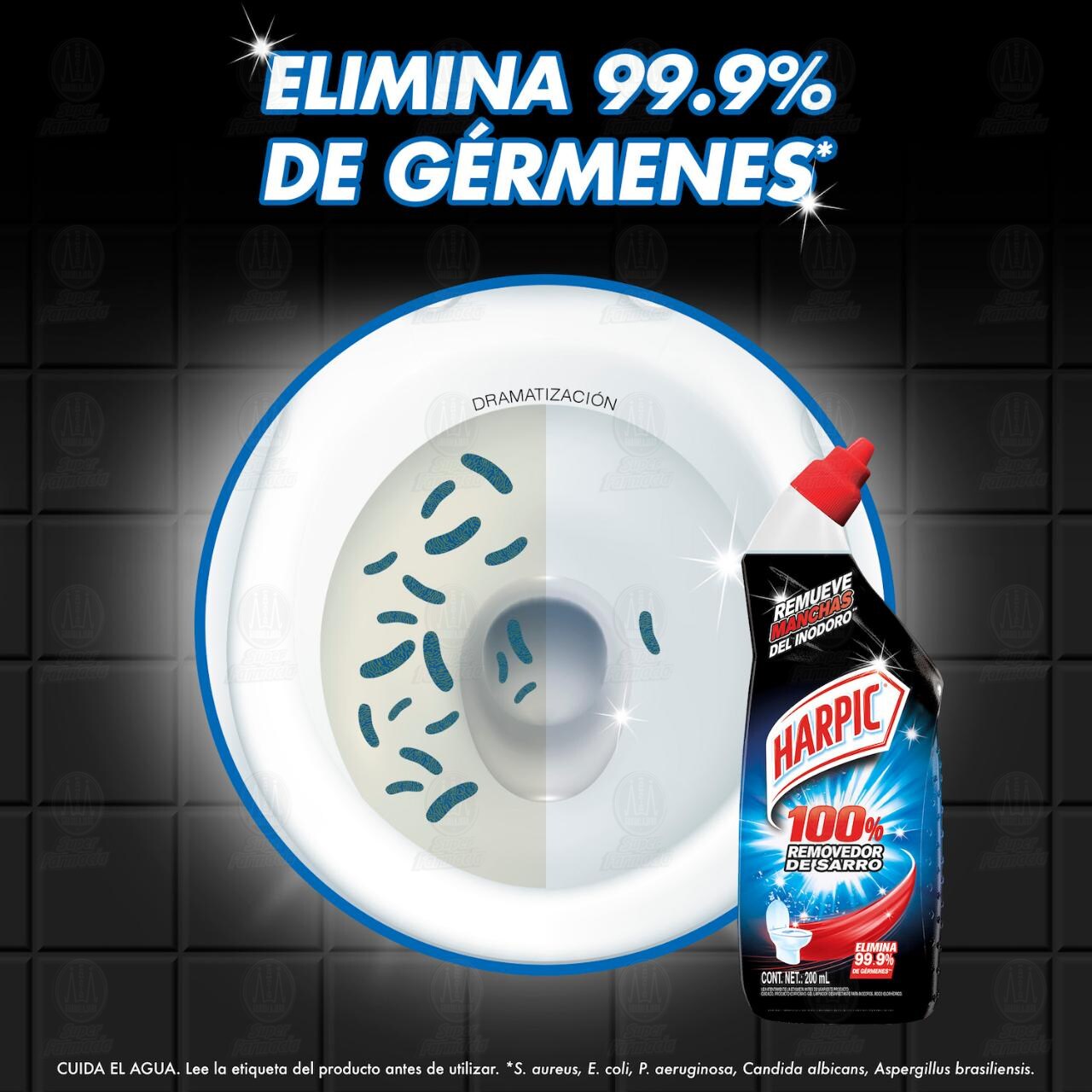 Harpic Limpiador L&iacute;quido de Inodoro 100% Removedor de Sarro, 200 ml. image number 2