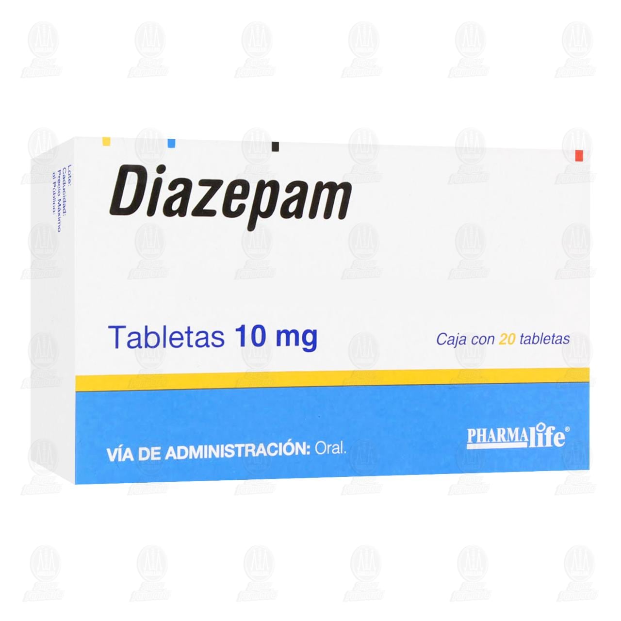 Diazepam 10 mg, 20 Tabletas Pharmalife. image number 0