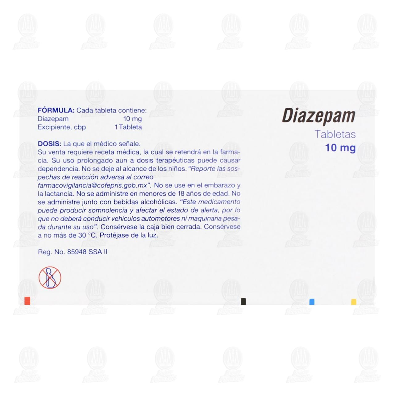 Diazepam 10 mg, 20 Tabletas Pharmalife. image number 2