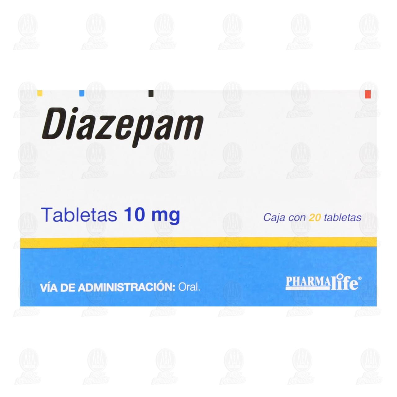 Diazepam 10 mg, 20 Tabletas Pharmalife. image number 1