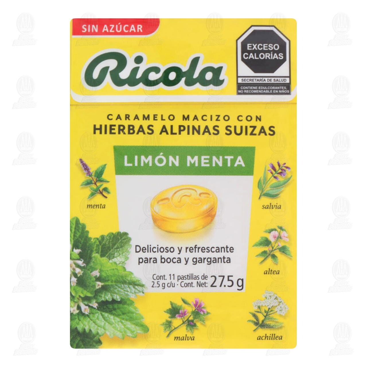 Ricola Pastillas Herbales para la Garganta Limón Menta Sin Azúcar, 27.5 gr. image number 1