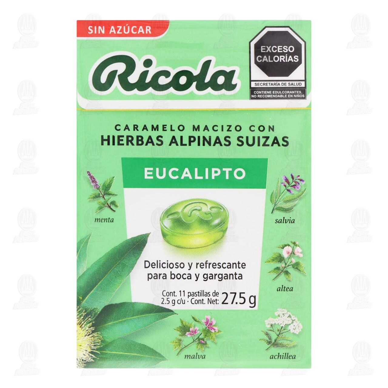 Ricola Pastillas Herbales para la Garganta Eucalipto Sin Azúcar, 27.5 gr. image number 1